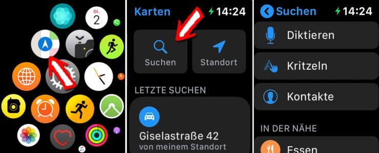 Die mitgelieferte Karten App ist untauglich für Outdoor Aktivitäten