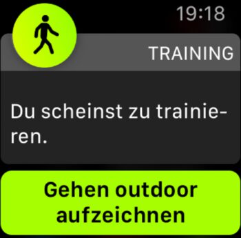 Automatische Trainingserkennung
