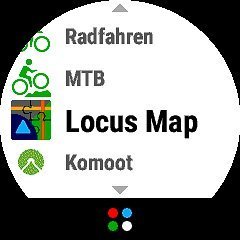 Locus Map für Garmin bei den Aktivitäten Favoriten