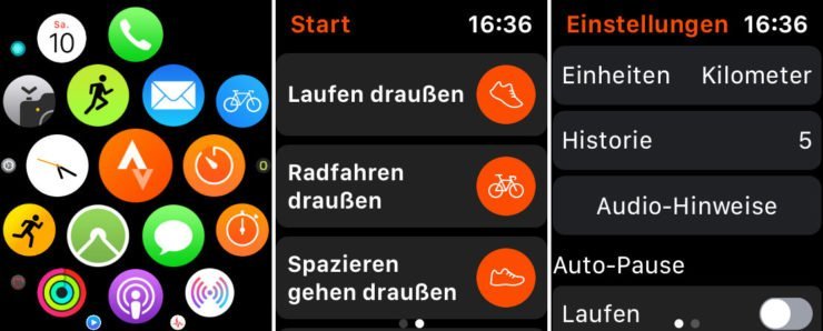 Strava auf der Apple Watch starten