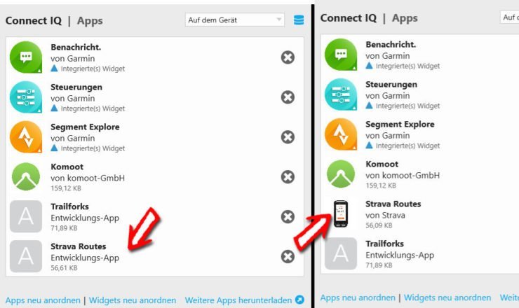 Connect IQ App Update in Garmin Express