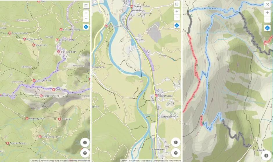 Die sportspezifischen Karten für Wandern, Fahrrad und Mountainbike