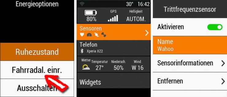 Connected Funktionen: Fahrradalarm, Wetter, Sensoren