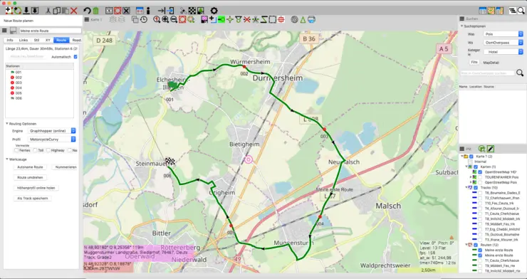Mit dem Routing Abo lassen sich Strecken genau planen