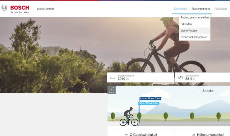 Meine Routen im Bosch eBike Connect Portal