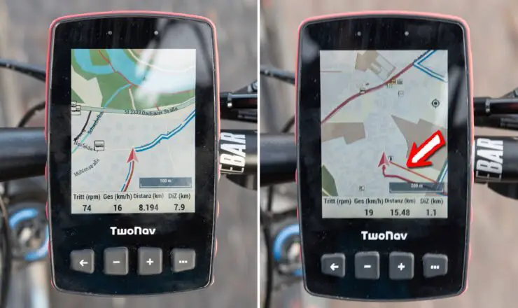 Track Navigation und Streckenabweichung