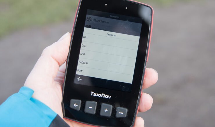 TwoNav Trail 2 Sensor Menü