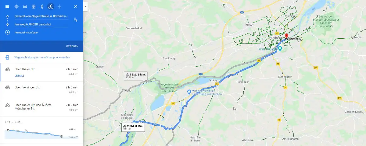 Google Maps Route Planen Fahrrad