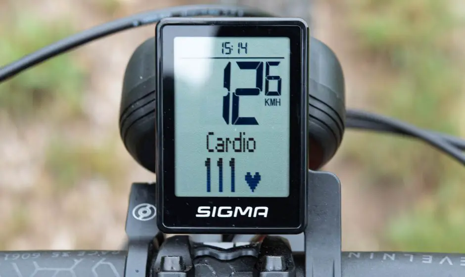 Herzfrequenz Anzeige auf dem Sigma EOX Display
