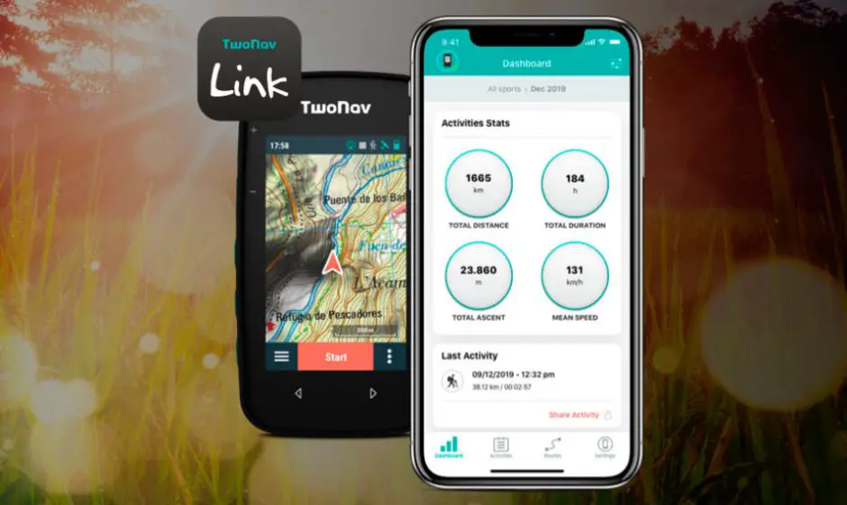 Die TwoNav Link App auf dem Smartphone