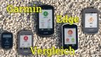 Alle Garmin Edge GPS-Geräte im Vergleich