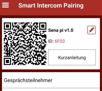 Smart Intercom Pairing per App und QR-Code