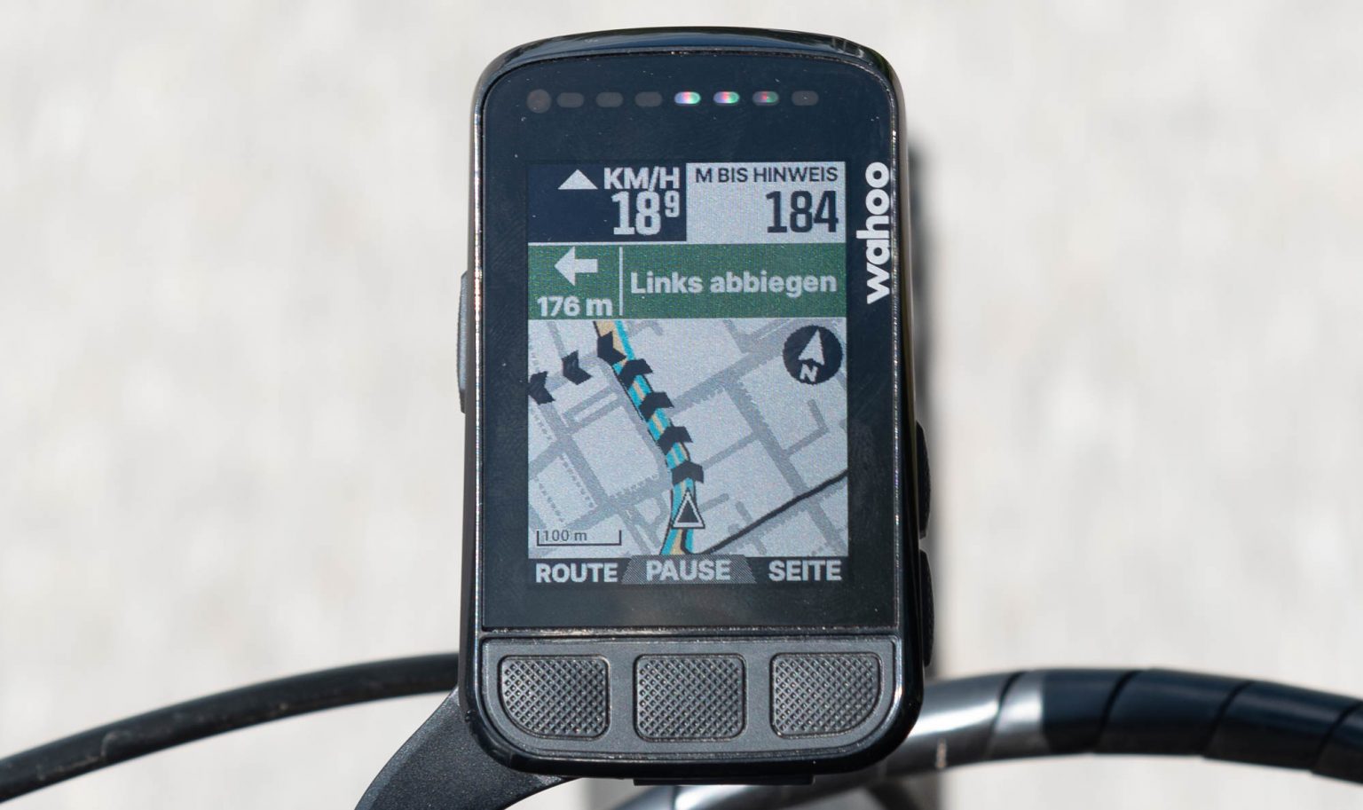 Wahoo ELEMNT BOLT v2 Test TOP Display