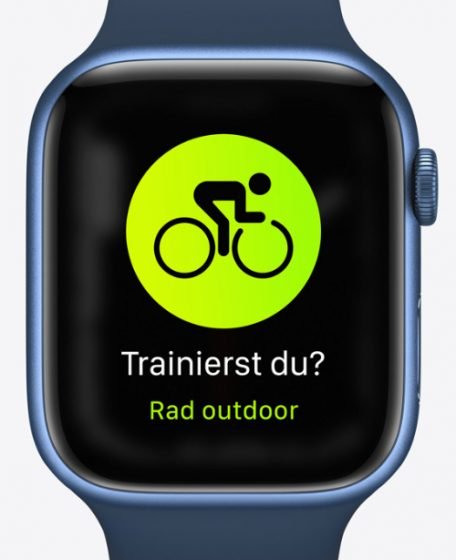 Apple WatchOS 8 erkennt Radtraining 