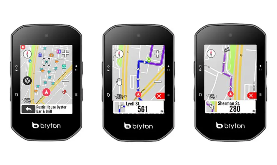 Navigation auf dem Bryton Rider S500