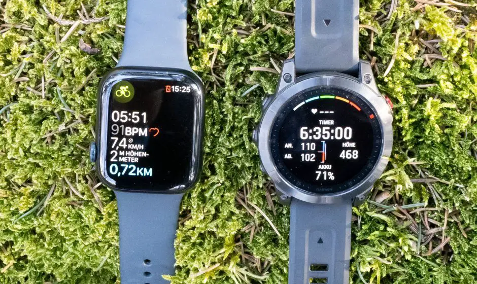 Garmin epix 2 vs. Apple Watch 7 Display