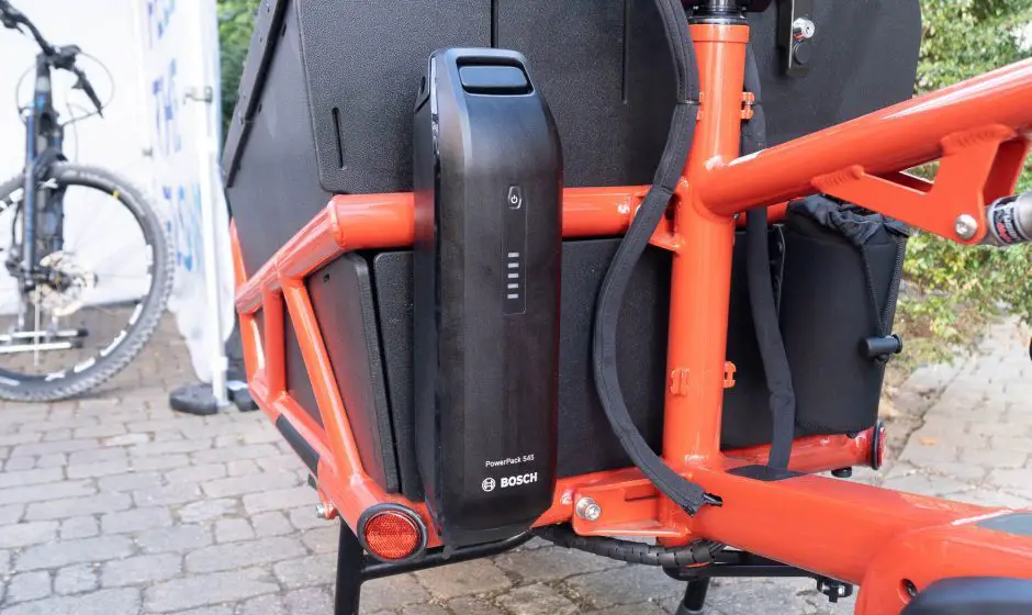 Rahmenakku fürs smarte System am Cargo Bike