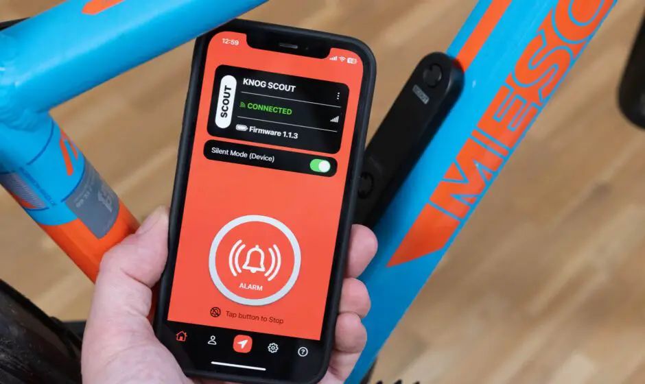 Aktiver Bike Alarm auf dem Smartphone