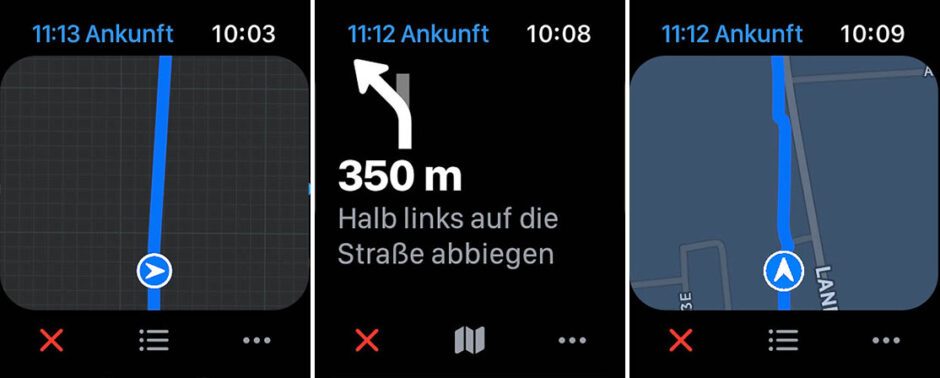 Fahrrad Navigation mit Apple Karten auf der Apple Watch
