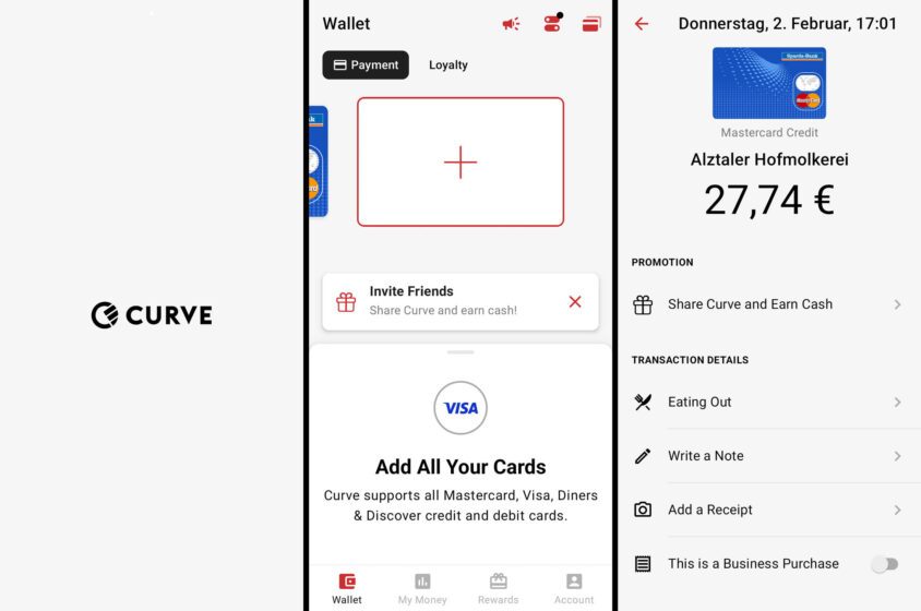 Kreditkarte in Curve App