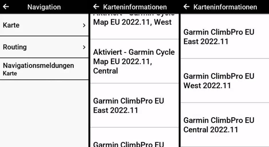 Geschafft! ClimbPro EU Karten sind installiert