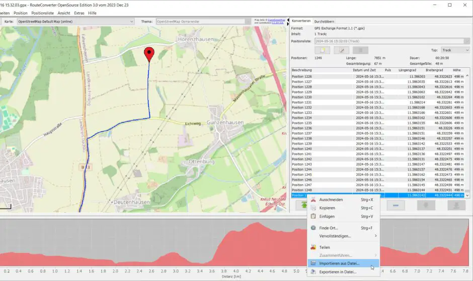 GPX-Tracks zusammenfassen ⚠️ Eine GPX-Datei erzeugen