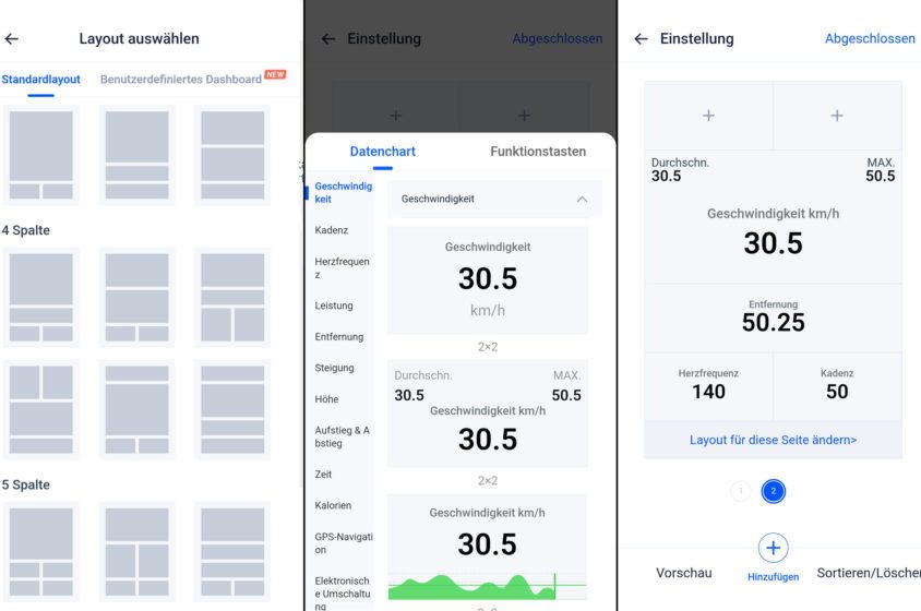 Zusammenstellen der Datenseiten