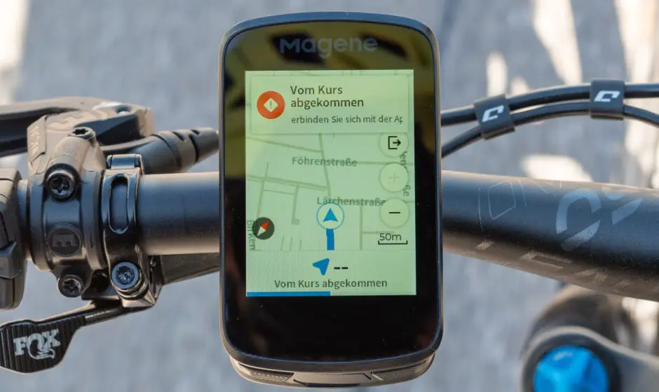 Geplante Strecke verlassen