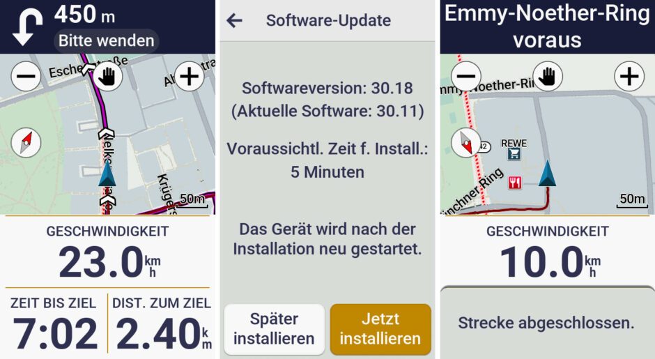 Das 3-Felder Design unter der Karte