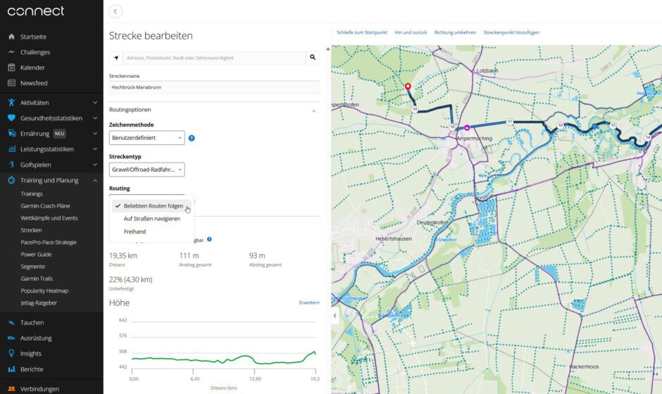 Beliebten Routen folgen