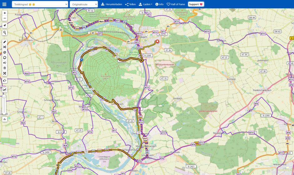 Bikerouter Tourenplaner am Computer