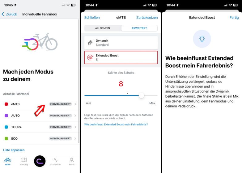 Extended Boost Einstellung