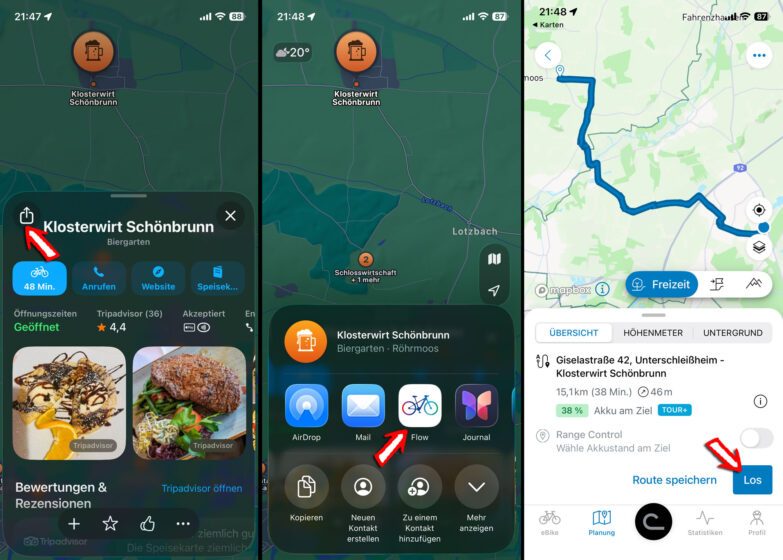 Apple Karten mit Bosch Flow