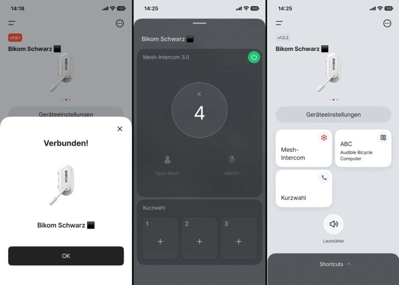Einstellungen per App