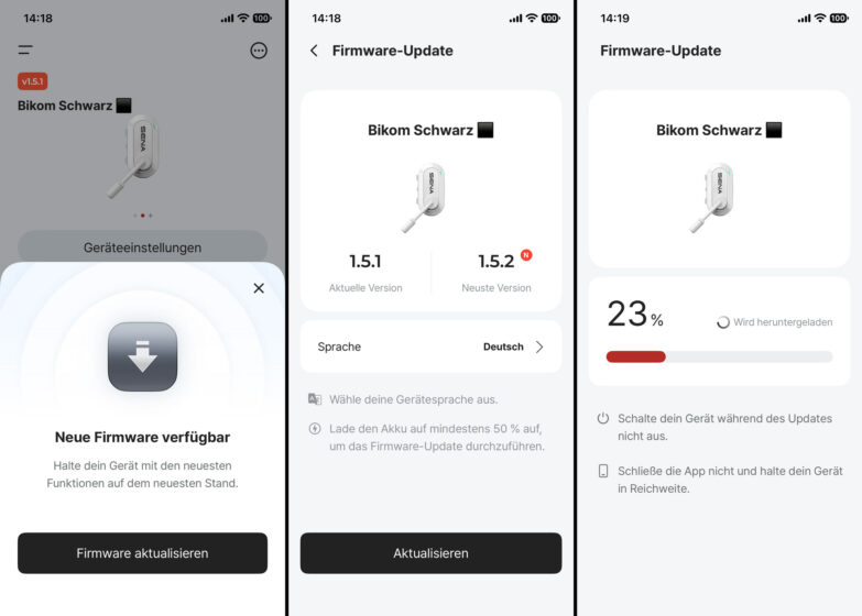 Firmware Update per App