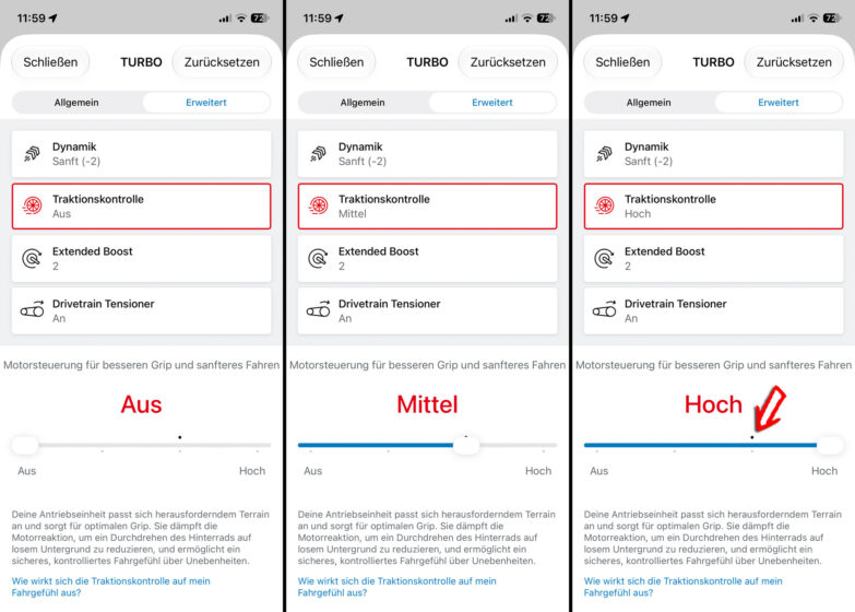 Bosch Traktionskontrolle einstellen